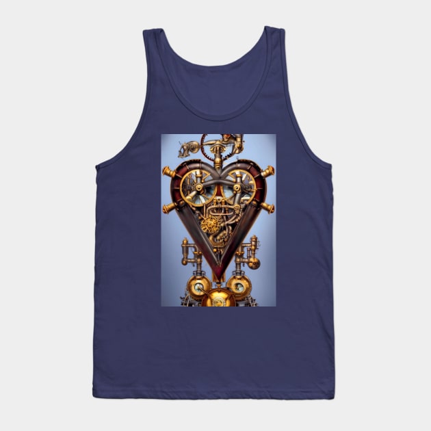 Steampunk mechanical heart Tank Top by Dendros-Studio